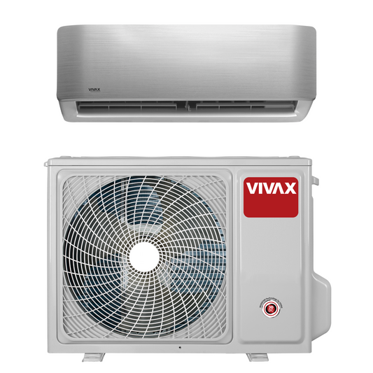 CONDIZIONATORE VIVAX 12000 BTU ACP12CH35AEMI + ACP12CH35AERI GAS R32 SPLIT ARGENTO CLASSE A+++ Civatop